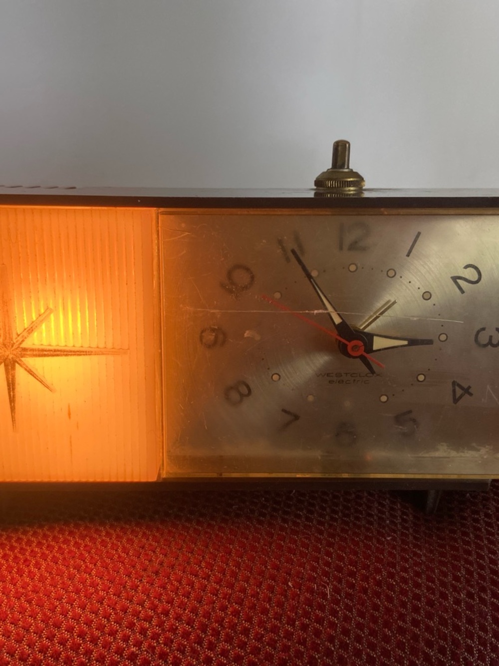 MCM 1960’s Westclox Starburst Alarm Clock Moonbeam